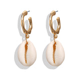 Shell & 18K Gold-Plated Drop Earrings