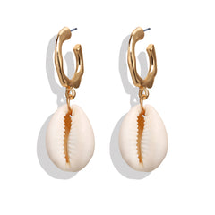Shell & 18K Gold-Plated Drop Earrings