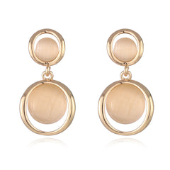 Cat's Eye & 18K Gold-Plated Round Drop Earrings