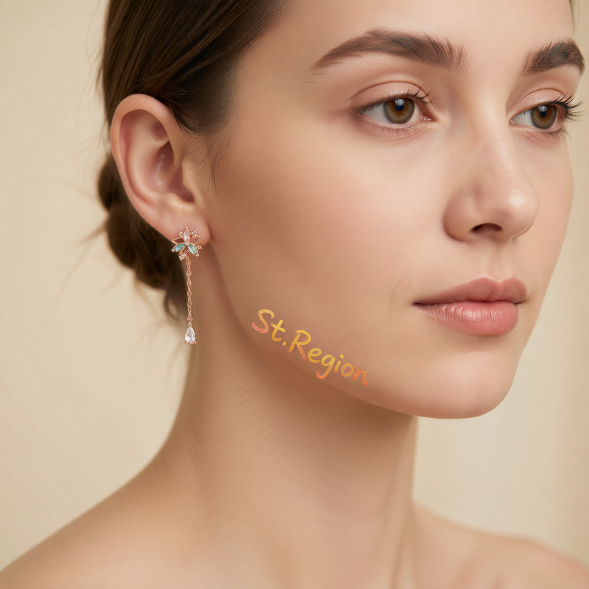 Cubic Zirconia & Crystal 18K Gold-Plated Flower Drop Earrings