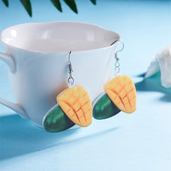 Acrylic & Silver-Plated Mango Drop Earrings