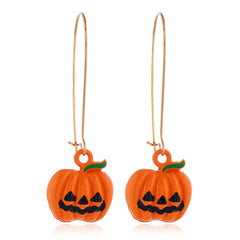 Orange Enamel & 18K Gold-Plated Pumpkin Drop Earrings