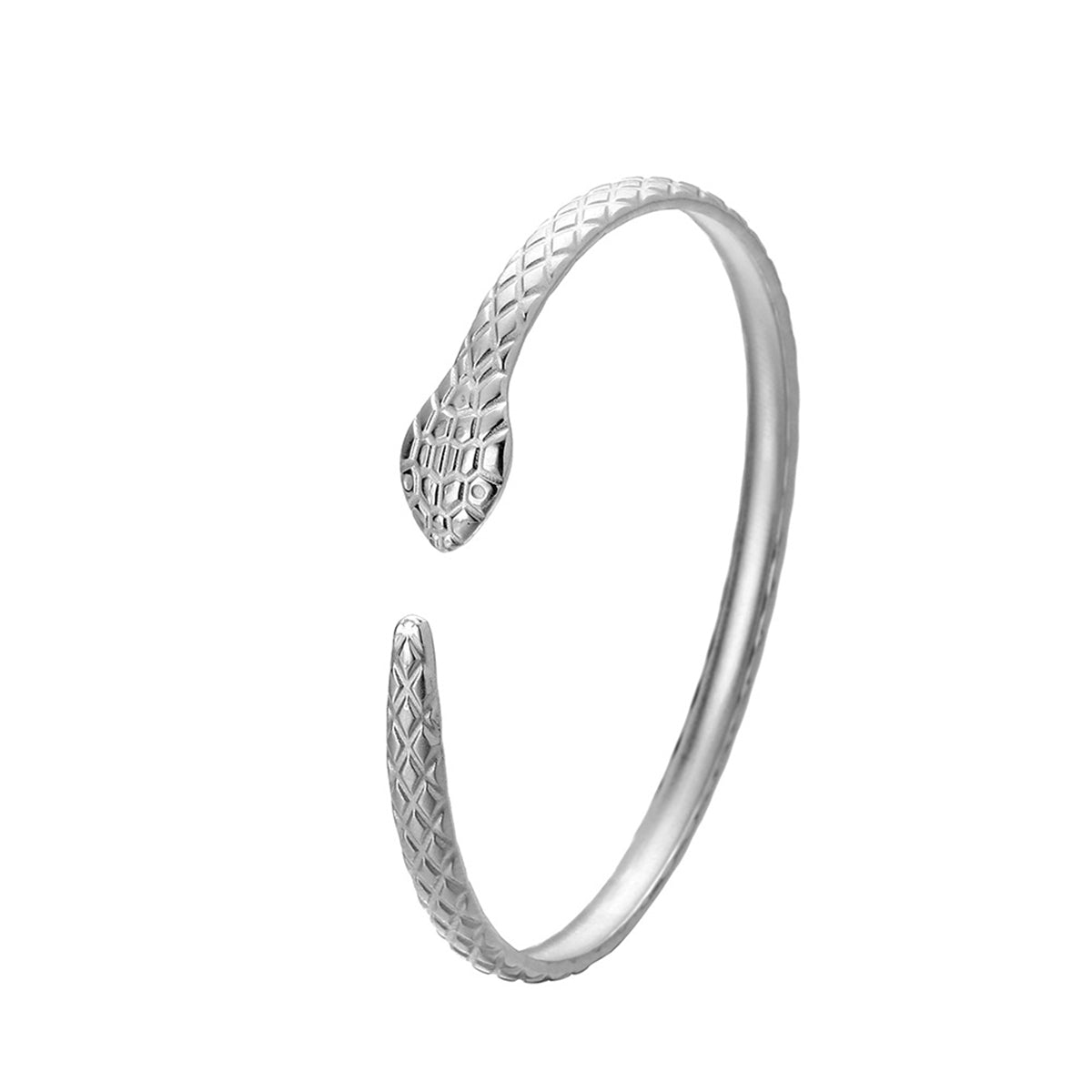 Stainless Steel Snake Cuff, stainless steel bracelet for women, elegant gift for her, lifestyle look