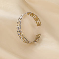 Stainless Steel Botanical Cuff