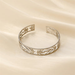 Stainless Steel Botanical Cuff