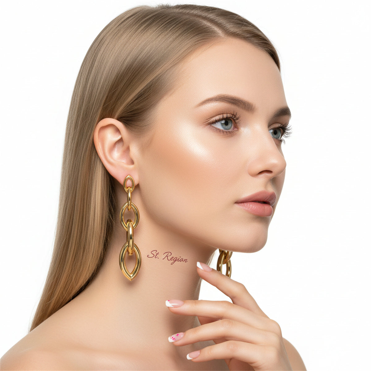 18K Gold-Plated Chain Drop Earrings