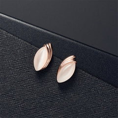 Cats Eye & 18K Rose Gold-Plated Pear Pendant Necklace & Stud Earrings