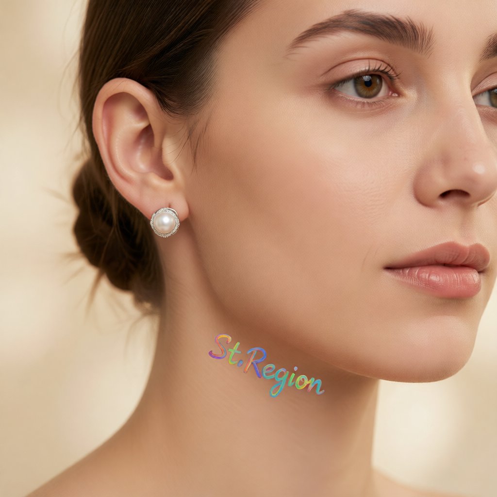 Pearl and Cubic Zirconia Silver-Plated Blossom Stud Earrings, cubic zirconia stud earrings for women, styled look