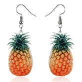 Yellow Acrylic & Silver-Plated Pineapple Drop Earrings