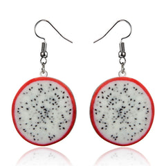 Acrylic & Silver-Plated Pitaya Drop Earrings