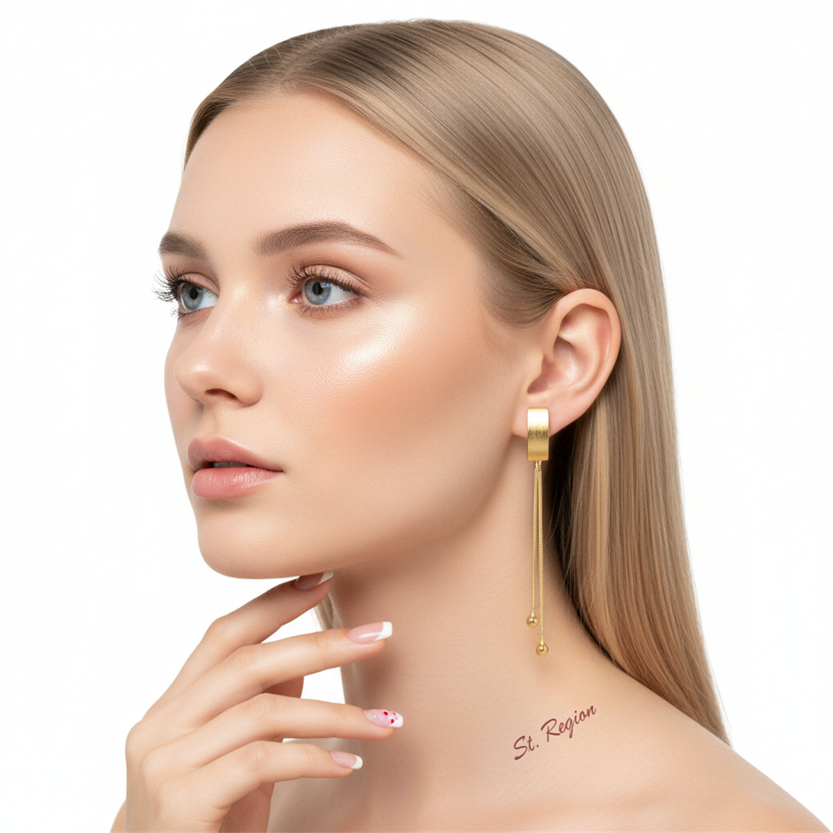 18K Gold-Plated Beaded Tassel Drop Earrings