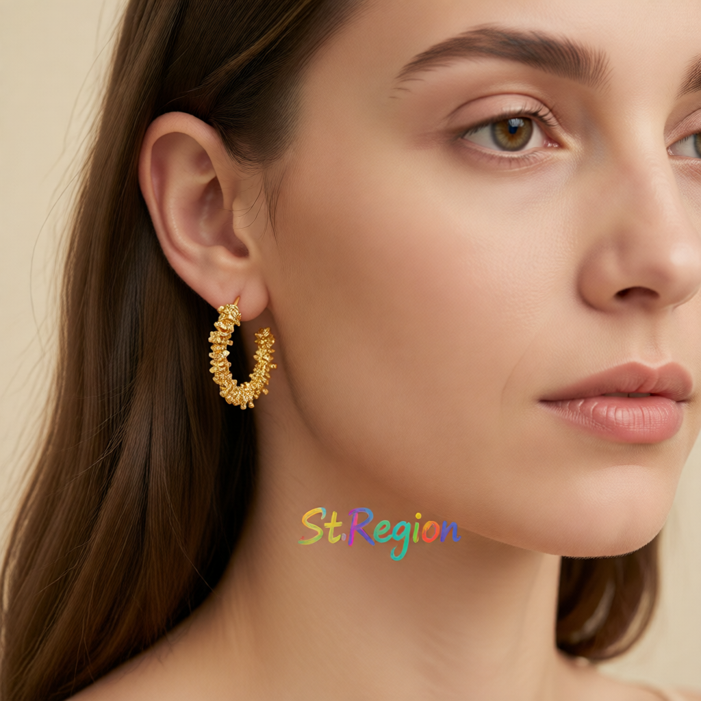 18K Gold-Plated Spike Huggie Earrings