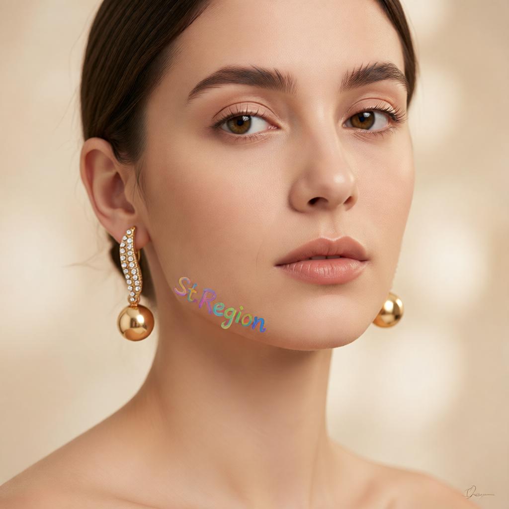 Cubic Zirconia and 18K Gold-Plated Leaf and Ball Drop Earrings, gold drop earrings for women, styled look