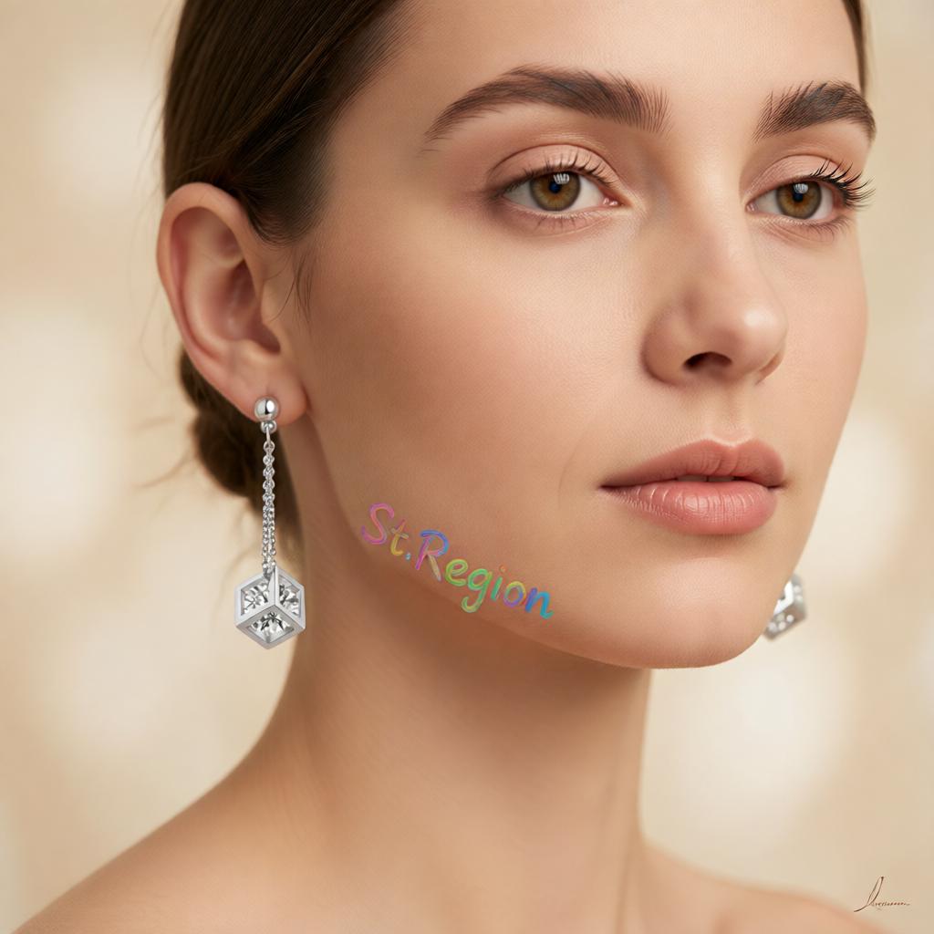 Crystal and Silver-Plated Caged Drop Earrings, silver drop earrings for women, vintage-inspired design, styled look
