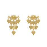 18K Gold-Plated Heart Tassel Ear Jackets