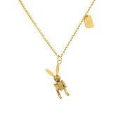 Elegant 18K gold-plated necklace featuring a charming bunny pendant, perfect for adding a touch of luck to any outfit.