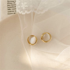 Cats Eye & 18K Gold-Plated Round Stud Earrings