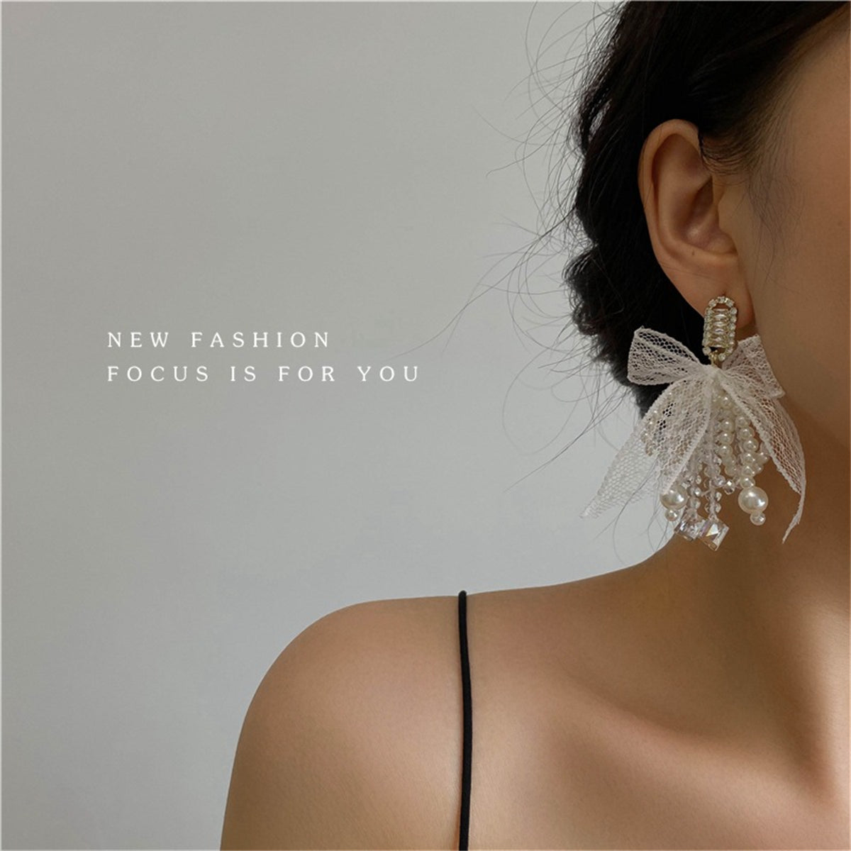 Cubic Zirconia and Crystal Pearl Silver-Plated Bow Drop Earrings, silver drop earrings for women, styled look