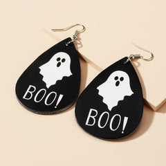 Black & White 'Boo' Ghost Drop Earrings
