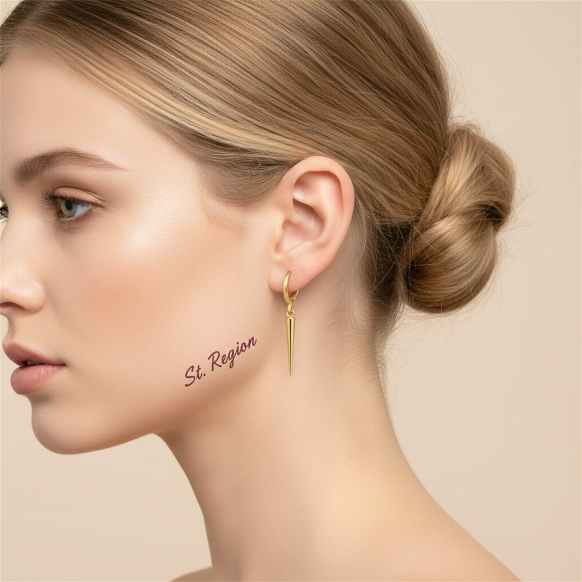 18K Gold-Plated Awl Huggie Earrings - Street Region