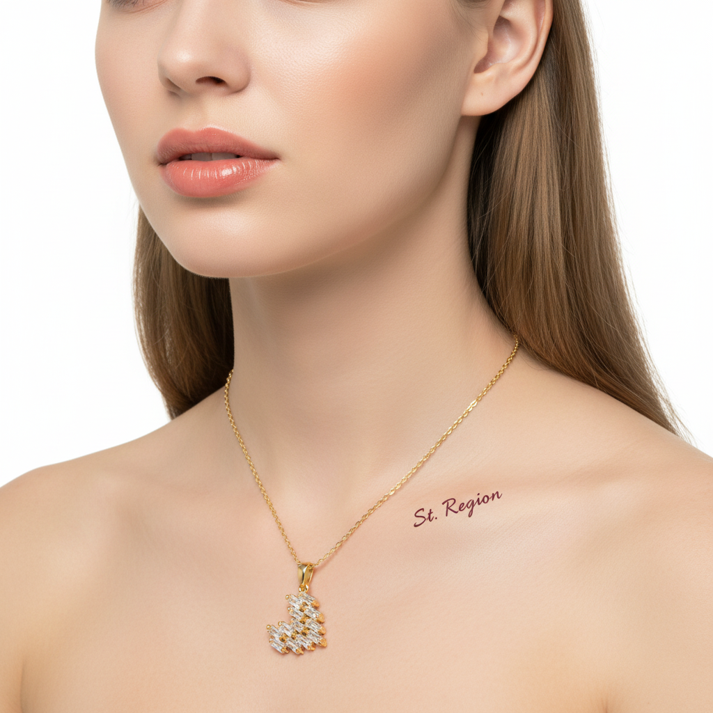Crystal & 18K Gold-Plated Heart Pendant Necklace - Street Region