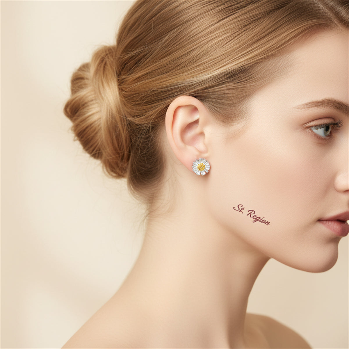 18K Gold-Plated & Sterling Silver Flower Stud Earrings - Street Region