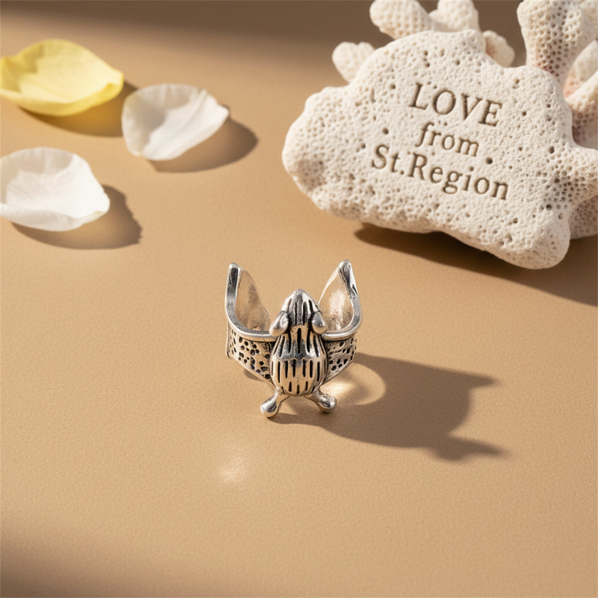 Silvertone Bat Ear Cuff