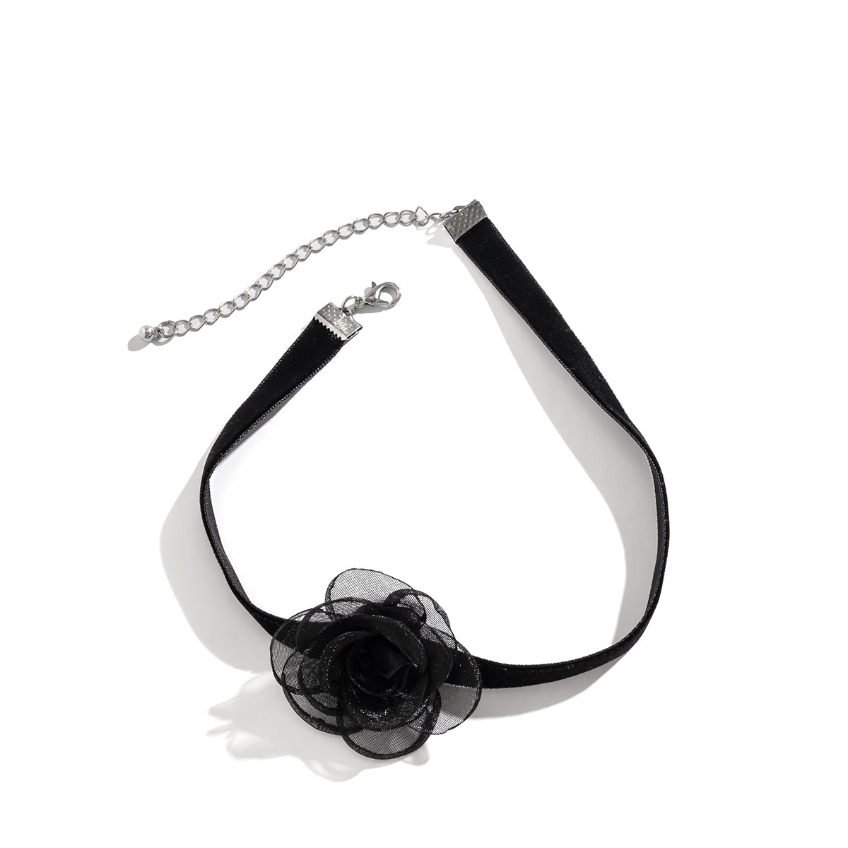 Black Rose Choker, chunky choker necklace, elegant gift for her, styled look