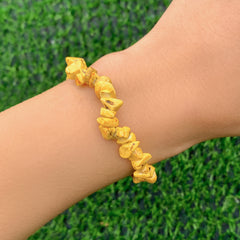 Yellow Turquoise Beaded Stretch Bracelet