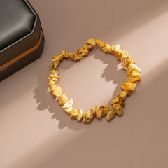 Yellow Turquoise Beaded Stretch Bracelet