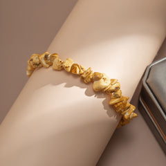 Yellow Turquoise Beaded Stretch Bracelet