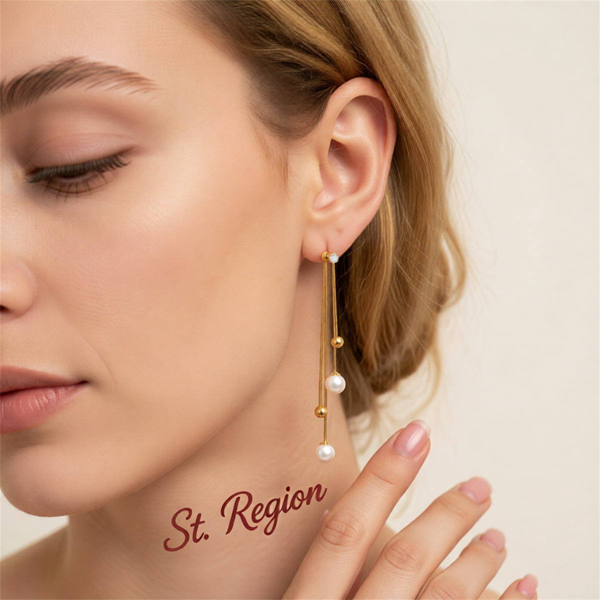 Pearl & Cubic Zirconia 18K Gold-Plated Ball Tassel Drop Earrings