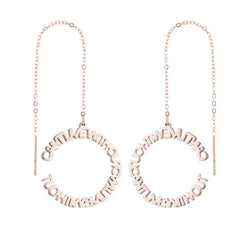 18K Rose Gold-Plated 'Can'T Live Without' Hoop Threader Earrings