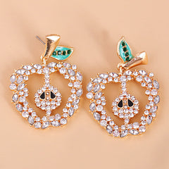 Crystal & Cubic Zirconia Apple Drop Earrings