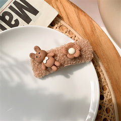Brown Polystyrene Rabbit Hair Clip