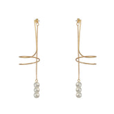 Pearl & 18K Gold-Plated Swirl Ear Jackets