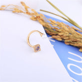 Cubic Zirconia & Pearl 18k Gold-Plated Eye Open Ring