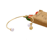 Pearl & 18K Gold-Plated 'Kiss Me' Cuff