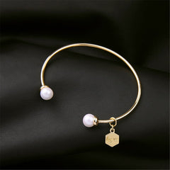 Pearl & 18K Gold-Plated 'Kiss Me' Cuff