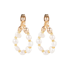 Pearl & 18K Gold-Plated Teardrop Ear Jackets