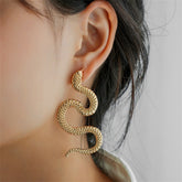 18K Gold-Plated Snake Drop Earrings