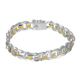Silver-Plated & 18k Gold-Plated Link Bracelet - streetregion