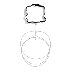 Pearl & Silver-Plated Chevron Layered Leg Chain