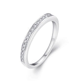 Cubic Zirconia & Silver-Plated Channel Ring - streetregion