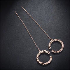 18K Rose Gold-Plated 'Can'T Live Without' Hoop Threader Earrings