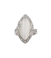 Pear Cateye & Cubic Zirconia Band Ring