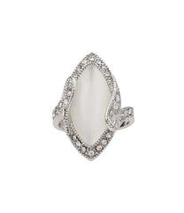 Pear Cateye & Cubic Zirconia Band Ring