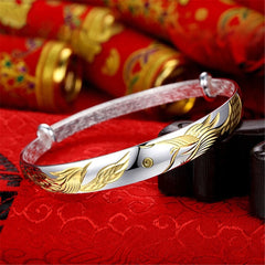 Two-Tone Phoenix Adjustable Bangle