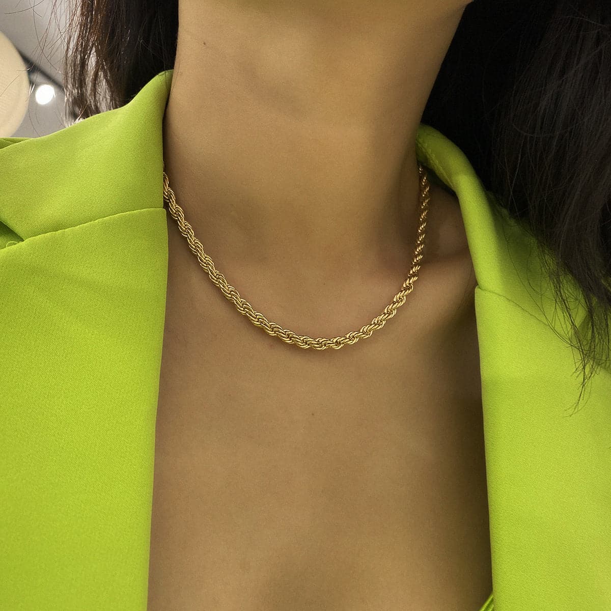 18K Gold-Plated Twisted Necklace
