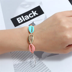 Mulitcolor Shell & 18K Gold-Plated Adjustable Bracelet